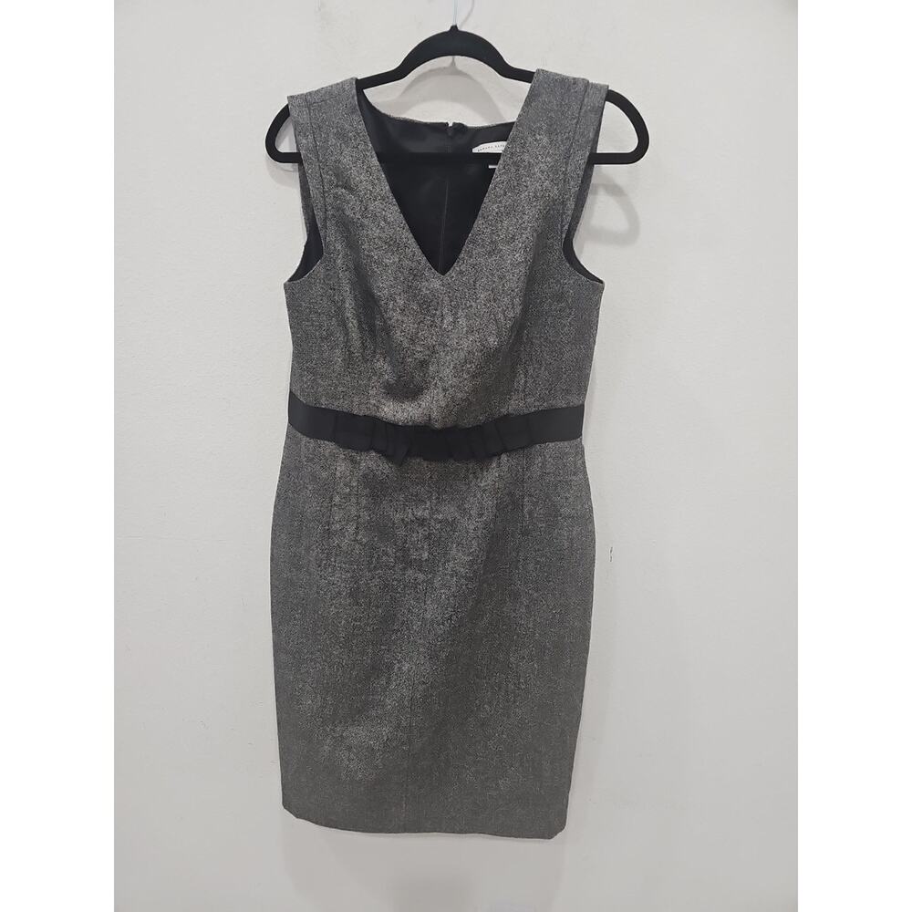Banana Republic Gray Stretch Sleeveless V-Neck Sheath Dress Women's Size 12 - Picture 3 of 9